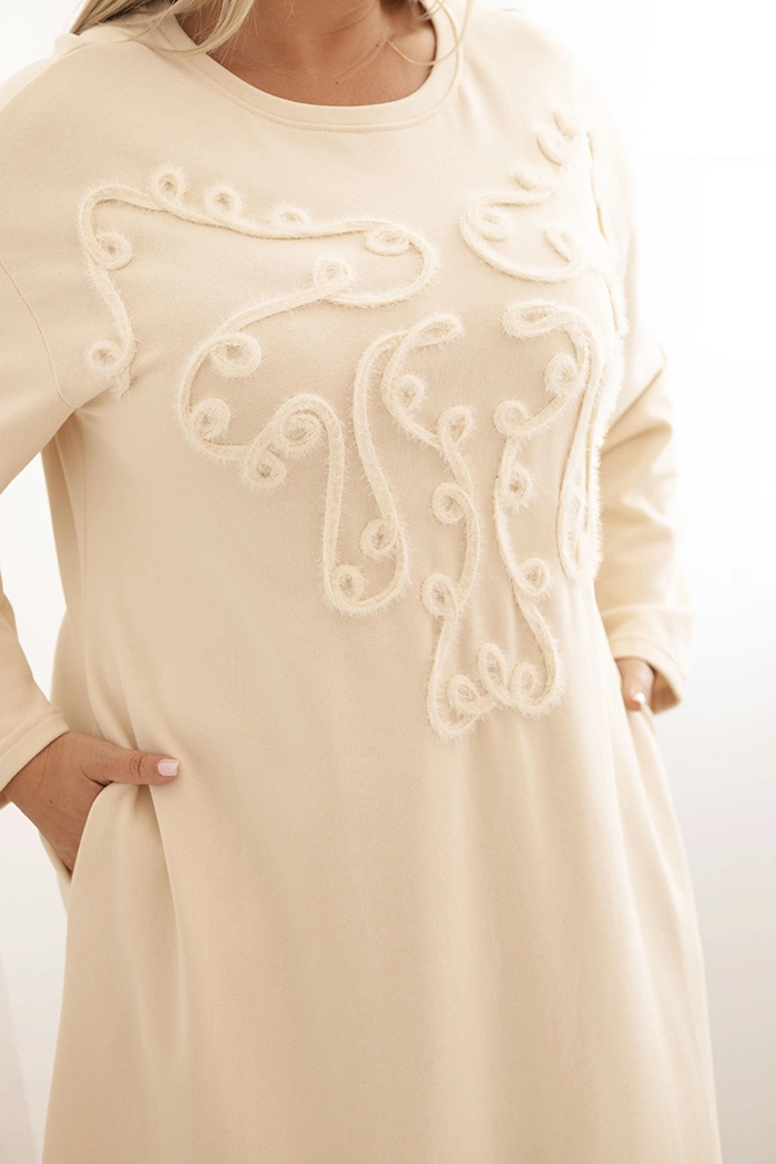 pol pl sukienka damska plus size z haftem bawelniana bezowa 34399 3 pol pl sukienka damska plus size z haftem bawelniana bezowa 34399 3