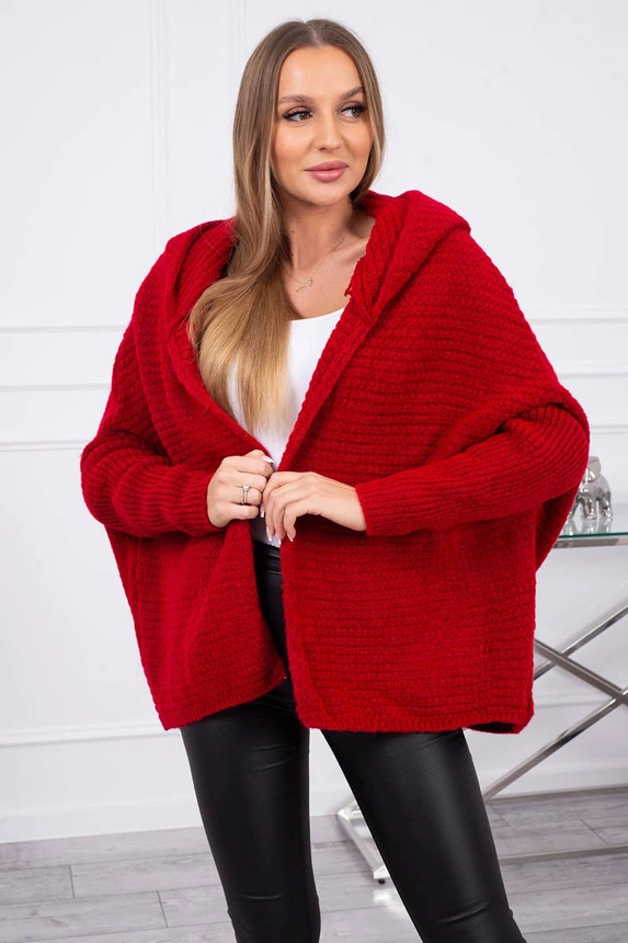 pol pm sweter z kapturem i rekawami typu nietoperz czerwony 15584 2 pol pm sweter z kapturem i rekawami typu nietoperz czerwony 15584 2