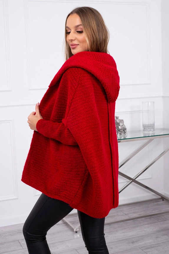pol pm sweter z kapturem i rekawami typu nietoperz czerwony 15584 4 pol pm sweter z kapturem i rekawami typu nietoperz czerwony 15584 4